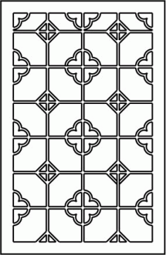 Laser Cut Geometric Jali Template Free Vector File