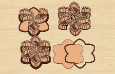 Laser Cut Gift Basket Dry Fruit Tray Free Vector File