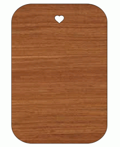 Laser Cut Gift Tag Rectangle Shape Wooden Cutout Free Vector File