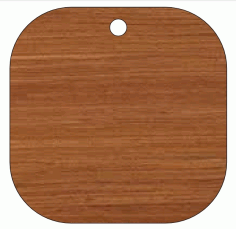 Laser Cut Gift Tag Square Wooden Blank Cutout Free Vector File