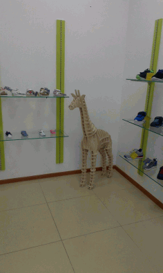 Laser Cut Giraffe 3d Plywood Puzzle 10mm Free DXF File
