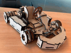 Laser Cut Go Kart 3d Puzzle Toy Car Model Kit Free Vector File