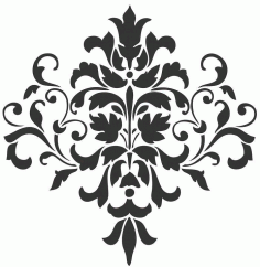 Laser Cut Grill Floral Pattern Free DXF File