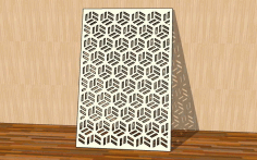 Laser Cut Grill Pattern Geometric Grid Room Divider Free Vector File
