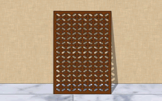 Laser Cut Grill Pattern Room Divider Free Vector File