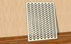 Laser Cut Grill Rectangle Panel Abstract Geometric Pattern Grid Free Vector File