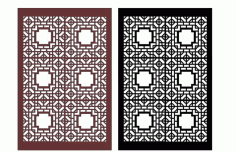 Laser Cut Grill Room Divider Free Vector File