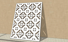 Laser Cut Grill Room Divider Privacy Screen Floral Decorative Partition Panel Free DXF File