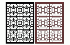 Laser Cut Grill Room Partition Free Vector File