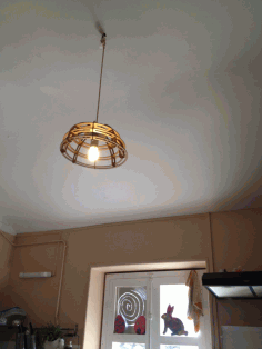 Laser Cut Hanging Bowl Lamp Free DXF File
