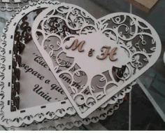 Laser Cut Heart Box Free Vector File