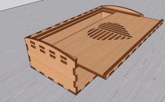 Laser Cut Heart Design Gift Box Wood Jewelry Box 3mm Free DXF File