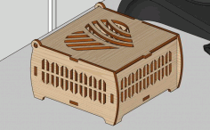 Laser Cut Heart Ornaments Wooden Gift Box Free Vector File