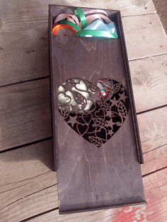 Laser Cut Heart Pattern Box Free Vector File