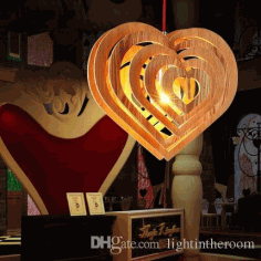 Laser Cut Heart Shape Lamp Free Vector File