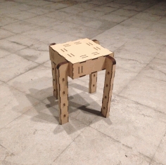 Laser Cut High Chair Design Free DXF File