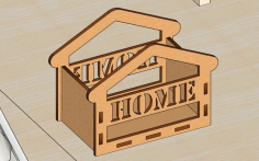 Laser Cut Home Wooden Flower Basket Easter Gift Basket Free DXF File
