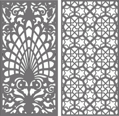 Laser Cut Honeycomb Bulkhead Design Seamless Separator Jali Pattern Free DXF File