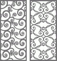 Laser Cut Hook Living Room Seamless Separator Jali Panel Free DXF File