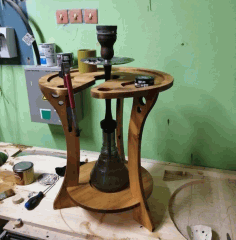 Laser Cut Hookah Table Cnc Router Template Free DXF File
