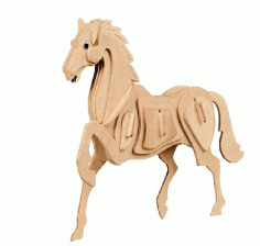 Laser Cut Horse 3d Puzzle Free DXF File