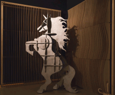 Laser Cut Horse Shelf Wooden Roaring Horse Free Vector File