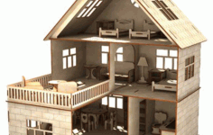 Laser Cut House Free Vector File
