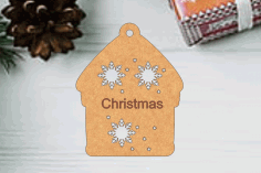 Laser Cut House Ornament Bauble Christmas Decorations Free Vector File, Free Vectors File