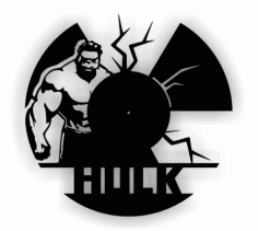 Laser Cut Hulk Cutting Vinyl Clock Free Vector File