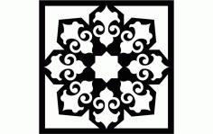 Laser Cut Islamic Wallpaper Pattern Free DXF File