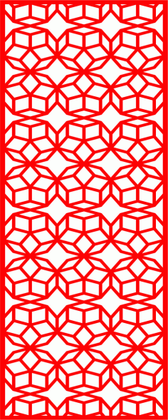 Laser Cut Jali Design Grill Panel Free Vector File