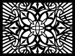 Laser Cut Jali Pattern Grill Panel Screen Free Vector File
