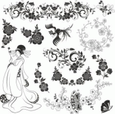 Laser Cut Japan Ornament Free Vector File, Free Vectors File