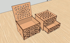 Laser Cut Jewelry Box With Drawer Gift Box Free Vector File