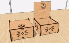 Laser Cut Jewelry Box With Lock Wood Gift Box Free Vector File