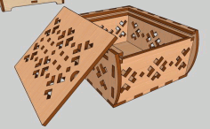 Laser Cut Jewelry Box With Sliding Lid Decorative Wooden Gift Box Free Vector File