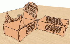 Laser Cut Jewelry Box Wooden Keepsake Gift Box 3mm Free DXF File
