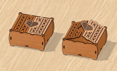 Laser Cut Jewelry Gift Box Heart Design Free Vector File