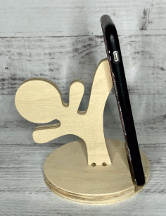 Laser Cut Karate Kid Phone Stand Free Vector File