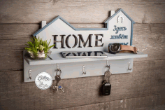 Laser Cut Key Holder 3d Puzzle Free Vector File