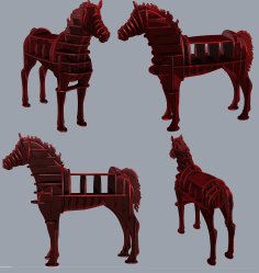 Laser Cut Kitaysky Kon v13 Free DXF File