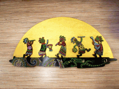 Laser Cut Kokopelli Key Holder Free Vector File