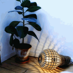 Laser Cut Lamp Bulb Layout Free DXF File