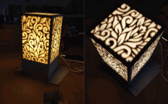 Laser Cut Lamp Night Light Free Vector File