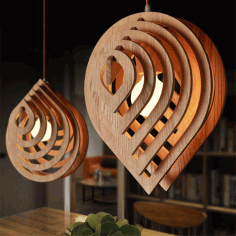Laser Cut Lamp Water Drop Free Vector File, Free Vectors File