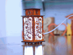 Laser Cut Lantern Night Light Free DXF File