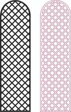 Laser Cut Lattice Privacy Screen Pattern Free DXF File