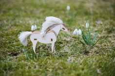 Laser Cut Layered Horse Free DXF File