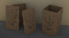Laser Cut Layout For Cubo Vazado Free Vector File