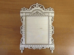 Laser Cut Layout For Photo Frame Made Of Plywood Free Vector File